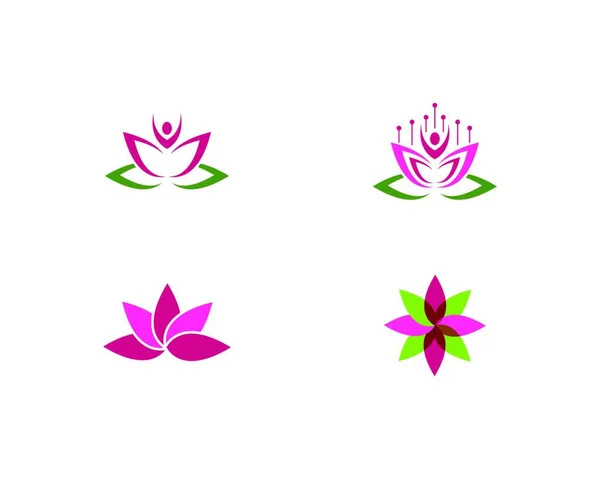 Lotusblumen Illustration Logos — Stockvektor
