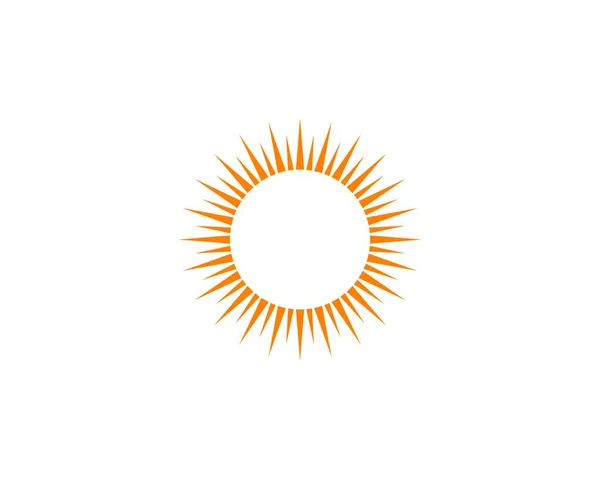 Icono Web Simple Con Sol Logotipo Marca — Vector de stock