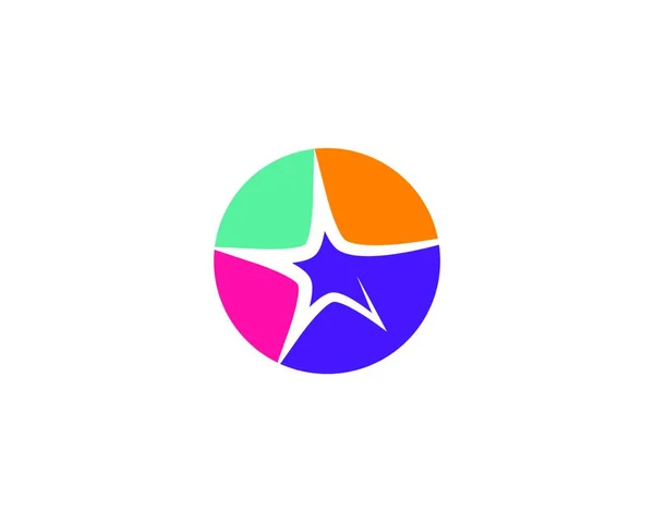 Jednoduchá Webová Ikona Hvězdičkou Logo Značky — Stockový vektor