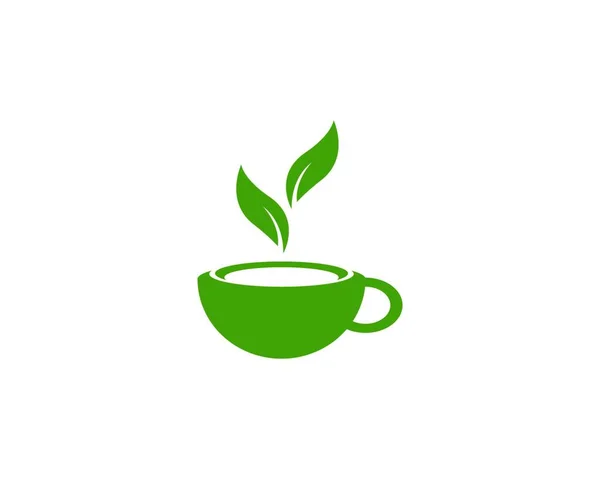 Grüne Tee Symbol Vektor Illustration — Stockvektor