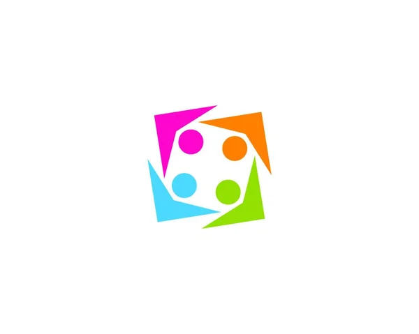 Community Logo Icon Vector Illustration — Stock Vector