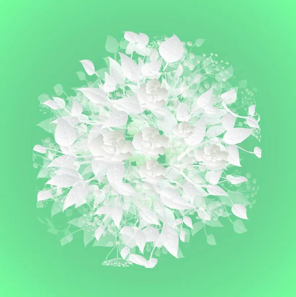 花のイラスト コピースペースの背景 — ストックベクタ
