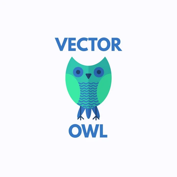 Owl Bird Web Simple Illustration — Stock Vector