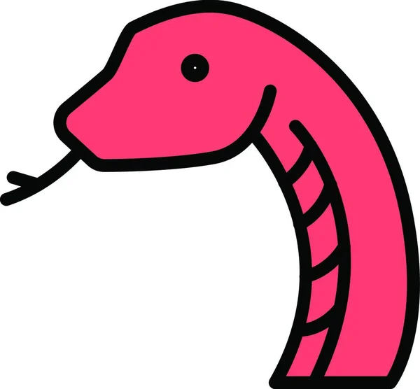 ヘビのアイコンベクトルイラスト — ストックベクタ