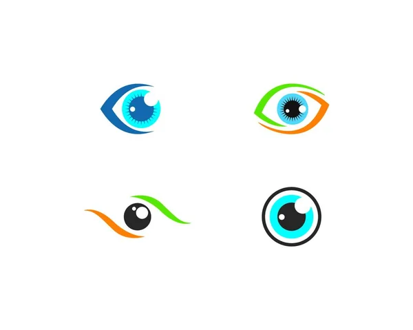 目のケアのロゴ アイコンベクトルイラスト — ストックベクタ