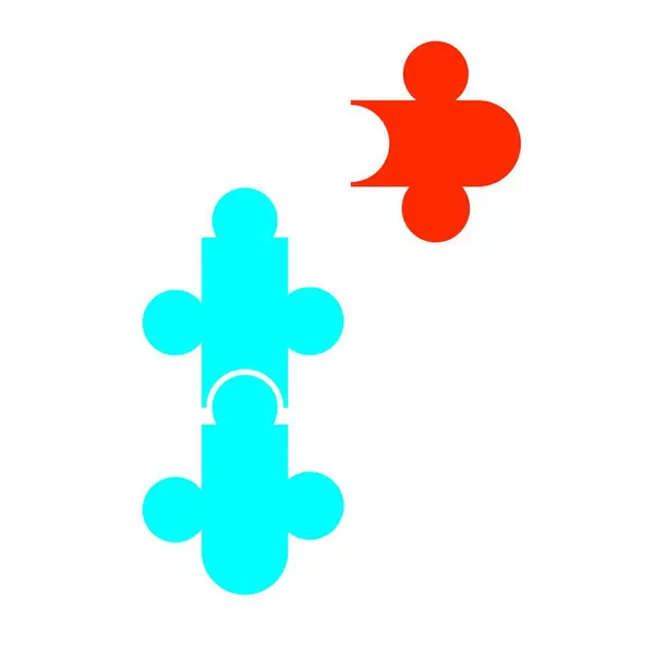 Illustrazione Vettoriale Del Logo Del Puzzle Comunitario — Vettoriale Stock