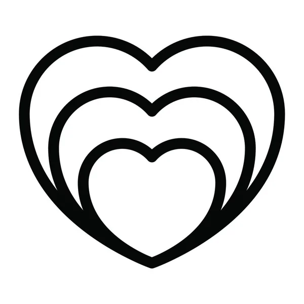 Kärlekssymbol Alla Hjärtans Dag Kort Mall Hjärtillustration — Stock vektor