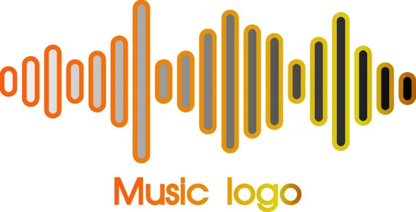 Musikwellen Logo Vektorillustration — Stockvektor
