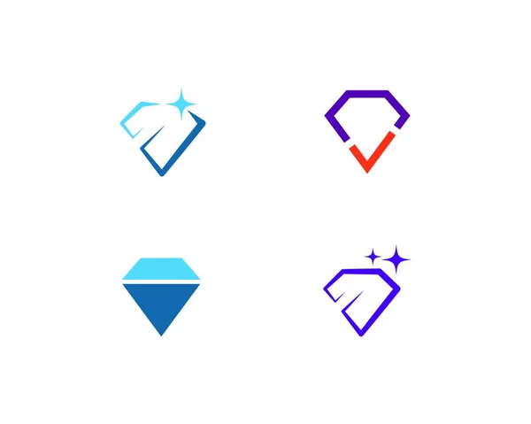 Diamant Logo Symbol Vektor Illustration — Stockvektor