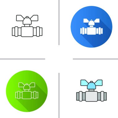 Tesisat kapakçığı ikon vektör çizimi  