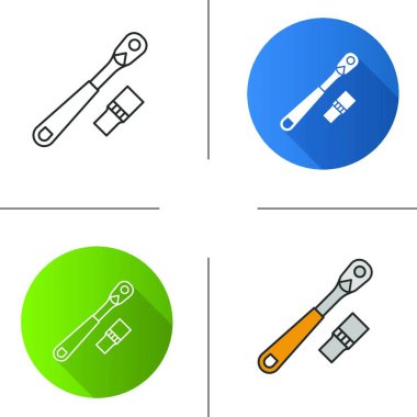 Ratchet simgesi vektör illüstrasyonu  