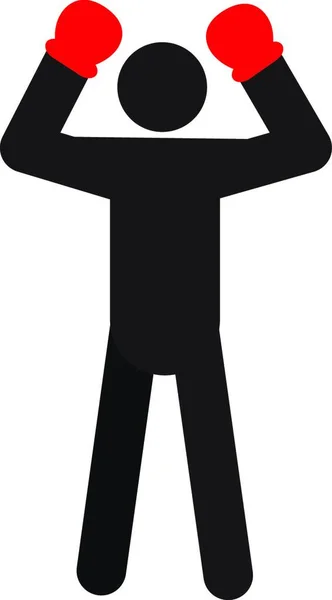 Boxer Silhouette Symbol Vektor Illustration — Stockvektor