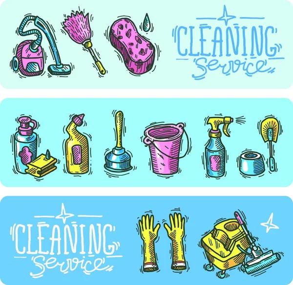 Υπηρεσία Καθαρισμού Διανυσματική Απεικόνιση — Διανυσματικό Αρχείο