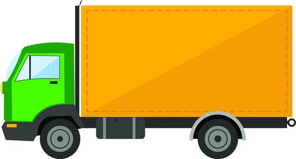 トラックの転倒ロリー白い背景に隔離されたトリッパートラックのベクトル図 — ストックベクタ