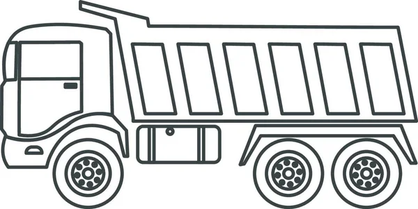 Výletník Truck Vektorové Ikony Izolované — Stockový vektor