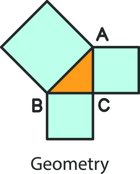Ikona Barvy Geometrie Vektorová Ilustrace — Stockový vektor