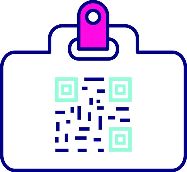 Qr代码识别卡颜色图标 — 图库矢量图片