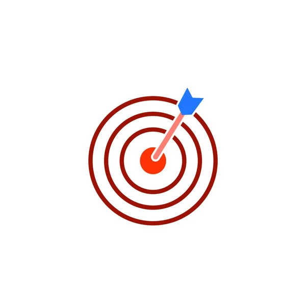 Goal Target Icon Vector Illustration Flat Design — ストックベクタ