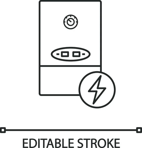 Electric Heating Boiler Linear Icon — Stock Vector