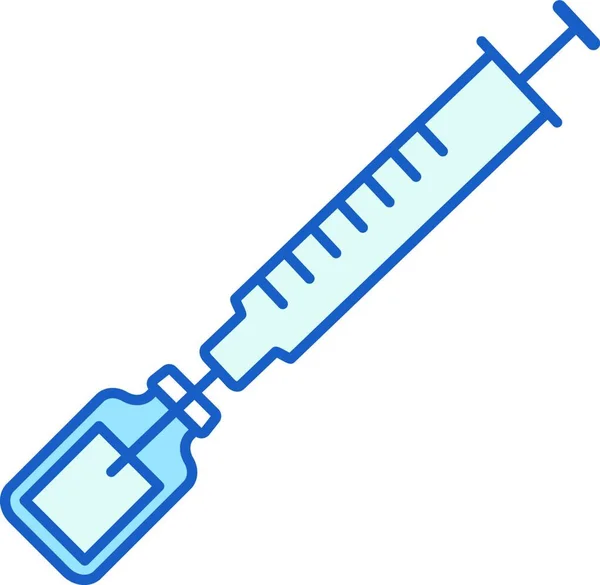 Ícone Cor Vacina Ilustração Vetor Ícone Web — Vetor de Stock