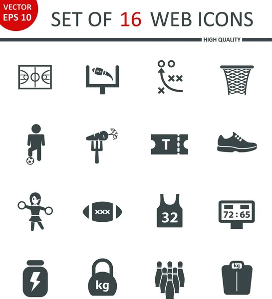 Sport Web Icons Vector Illustration — Stock Vector