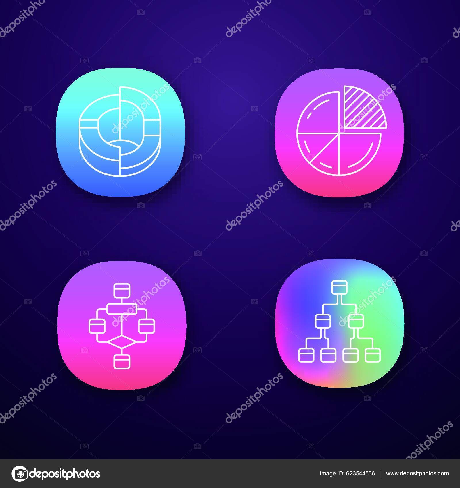 Diagrams App Icons Set Planning Process Flow Statistics Data diagrams-app-icons-set-planning-process-flow-statistics-data
