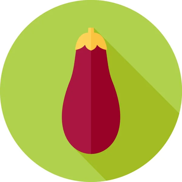 茄子的平面图标 蔬菜矢量 — 图库矢量图片