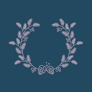 Yaprak çerçeve vektör çizim 