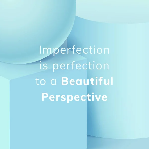 Imperfección Perfección Para Hermoso Vector Perspectiva Ilustración — Vector de stock