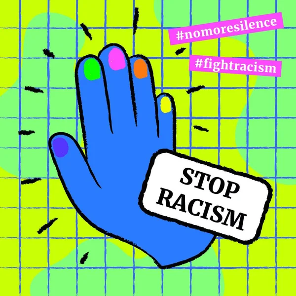 Зупинити Расизм Векторні Ілюстрації — стоковий вектор