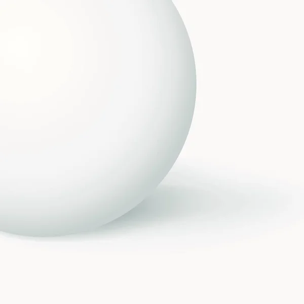 Bílá Prázdná Skleněná Koule Ilustrace — Stockový vektor