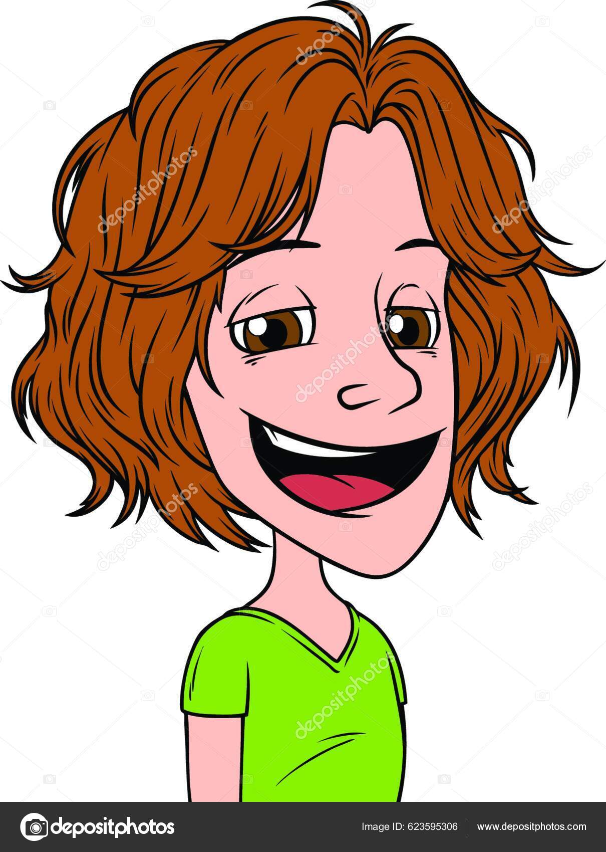 Caricatura Chico Personaje Retrato Vector Avatar Vector, Gráfico ...