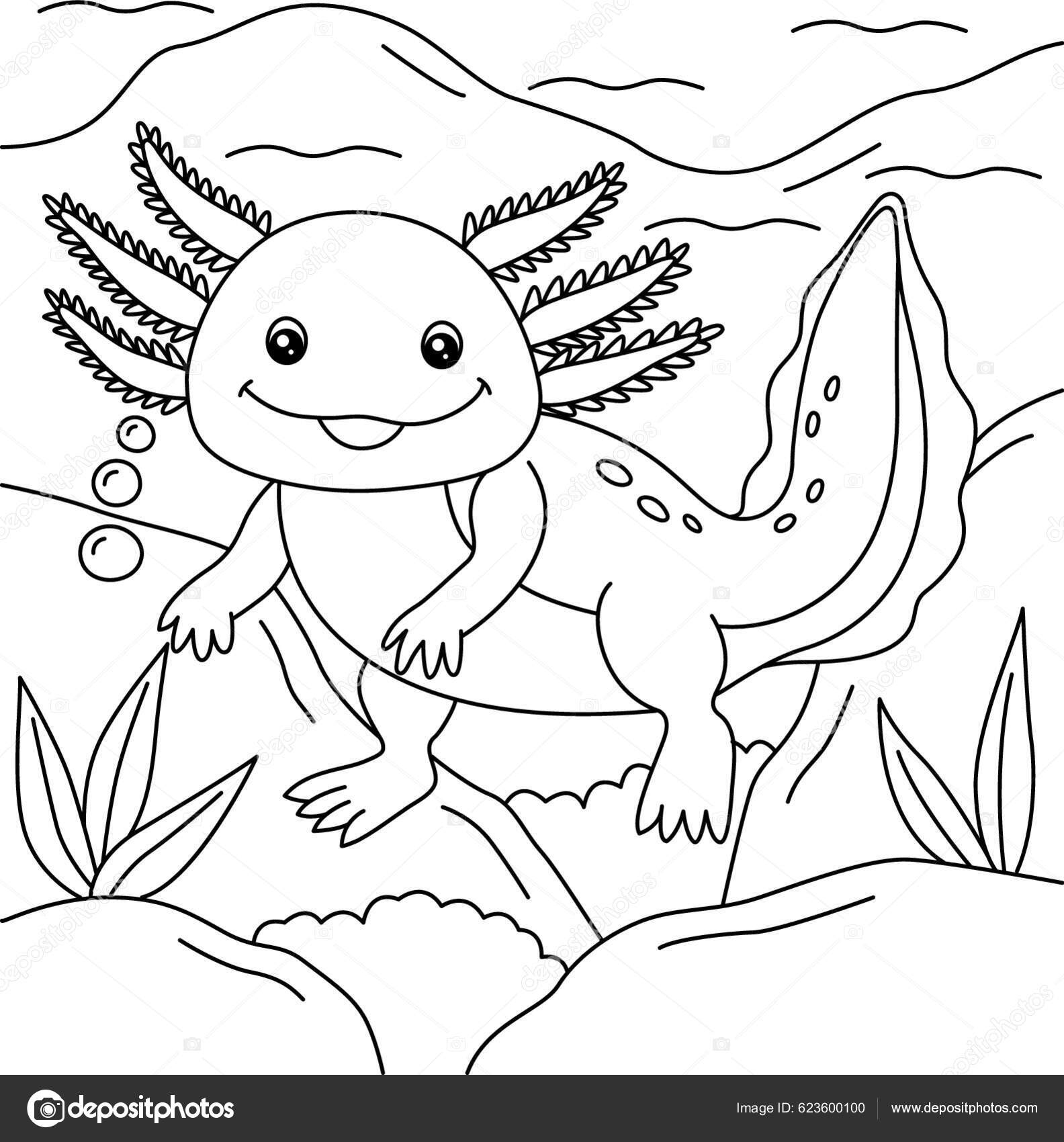 Axolotl Coloring Pages For Kids Coloring Pages