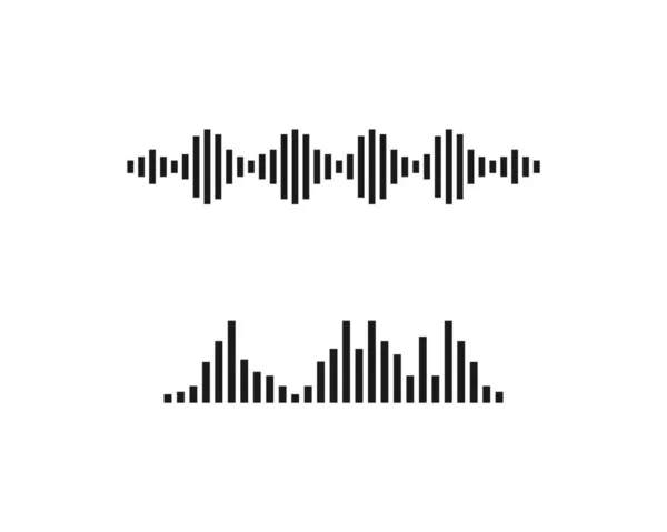 Sound wave logo template, vector icon