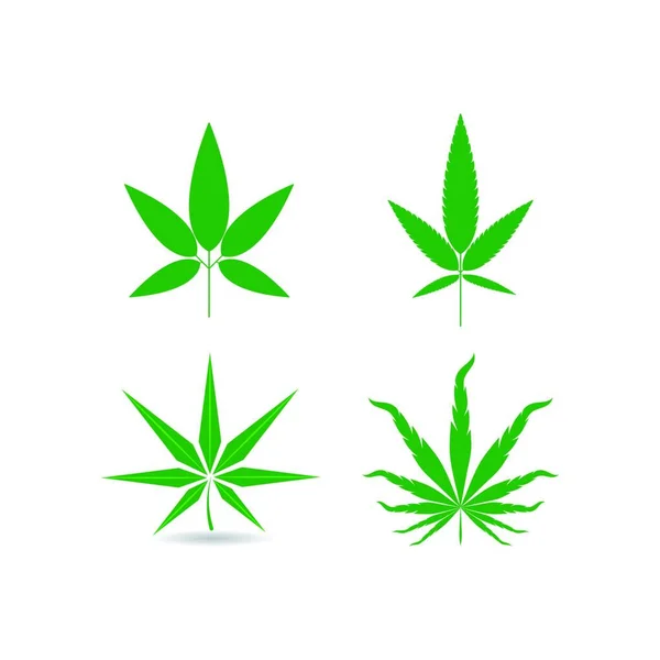 Cannabis Marijuanna Logó Vektor Illusztráció — Stock Vector