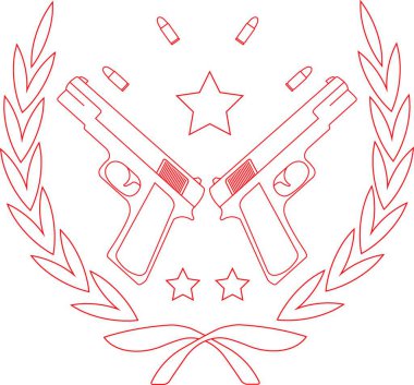 Weapons, simple vector illustration 