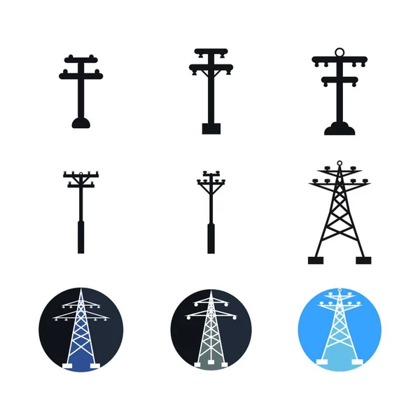 Иллюстрация Логотипа Электрической Башни — стоковый вектор