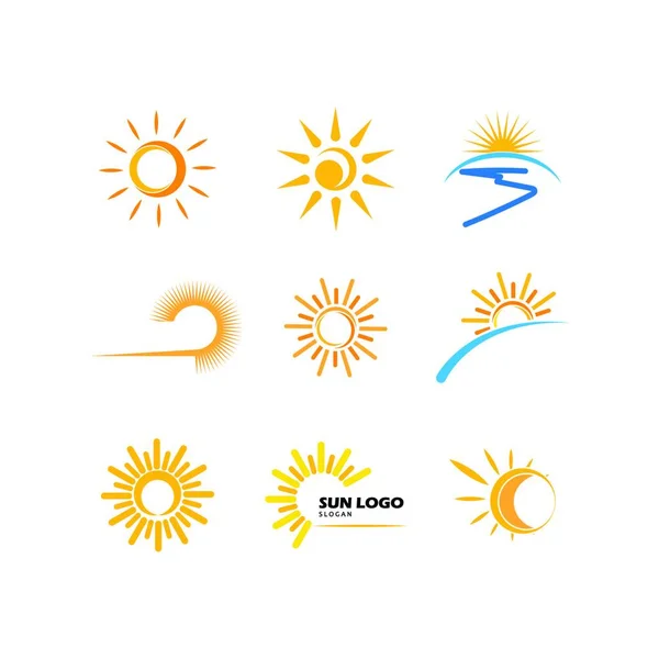 Sonne Illustration Logo Vektor Illustration — Stockvektor