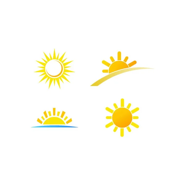 Sol Ilustración Logo Vector Ilustración — Vector de stock