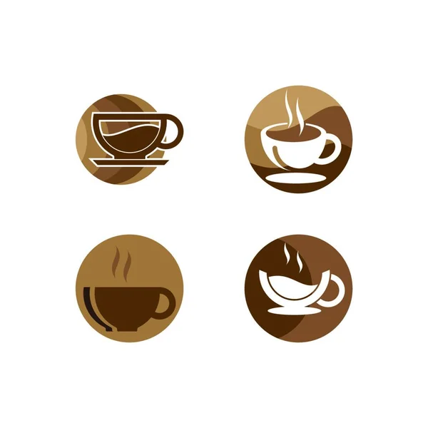 Kaffeeglas Logo Vektorillustration — Stockvektor