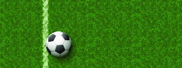 Soccer ball on field with green grass