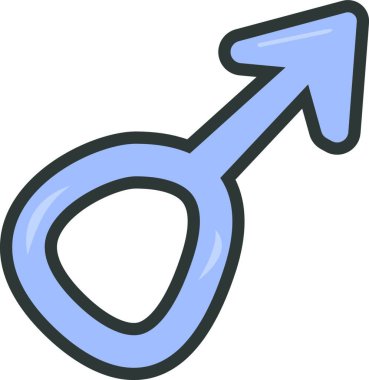 Erkek simgesi, vektör illüstrasyonu 