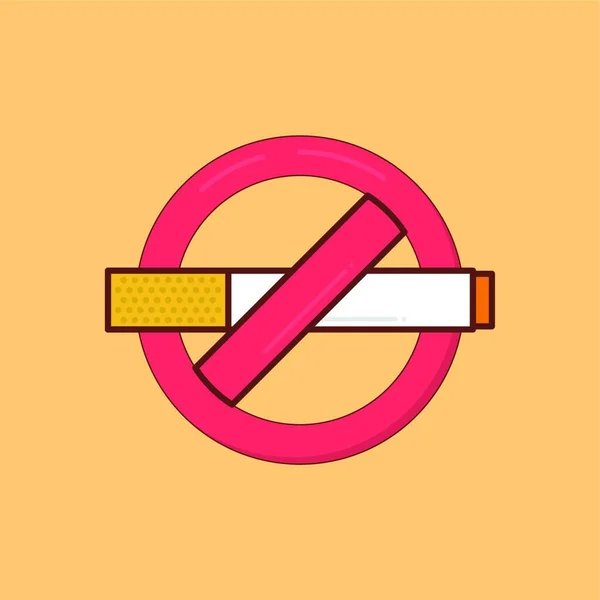 Non Fumare Segno Logo Della Sigaretta — Vettoriale Stock