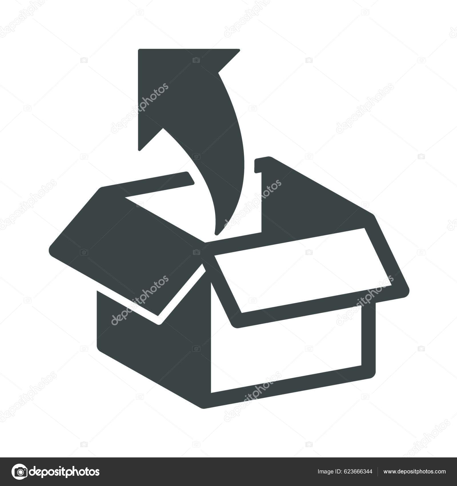 Open Box Out Arrow Vector Icon Isolated White Background Packaging Stock  Vector by ©YAY_Images 623666344, image size:1600x1700