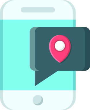 Mobil gezinme simgesi vektör illüstrasyonu