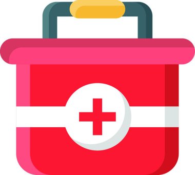 acil yardım kiti web simgesi vektör illüstrasyonu