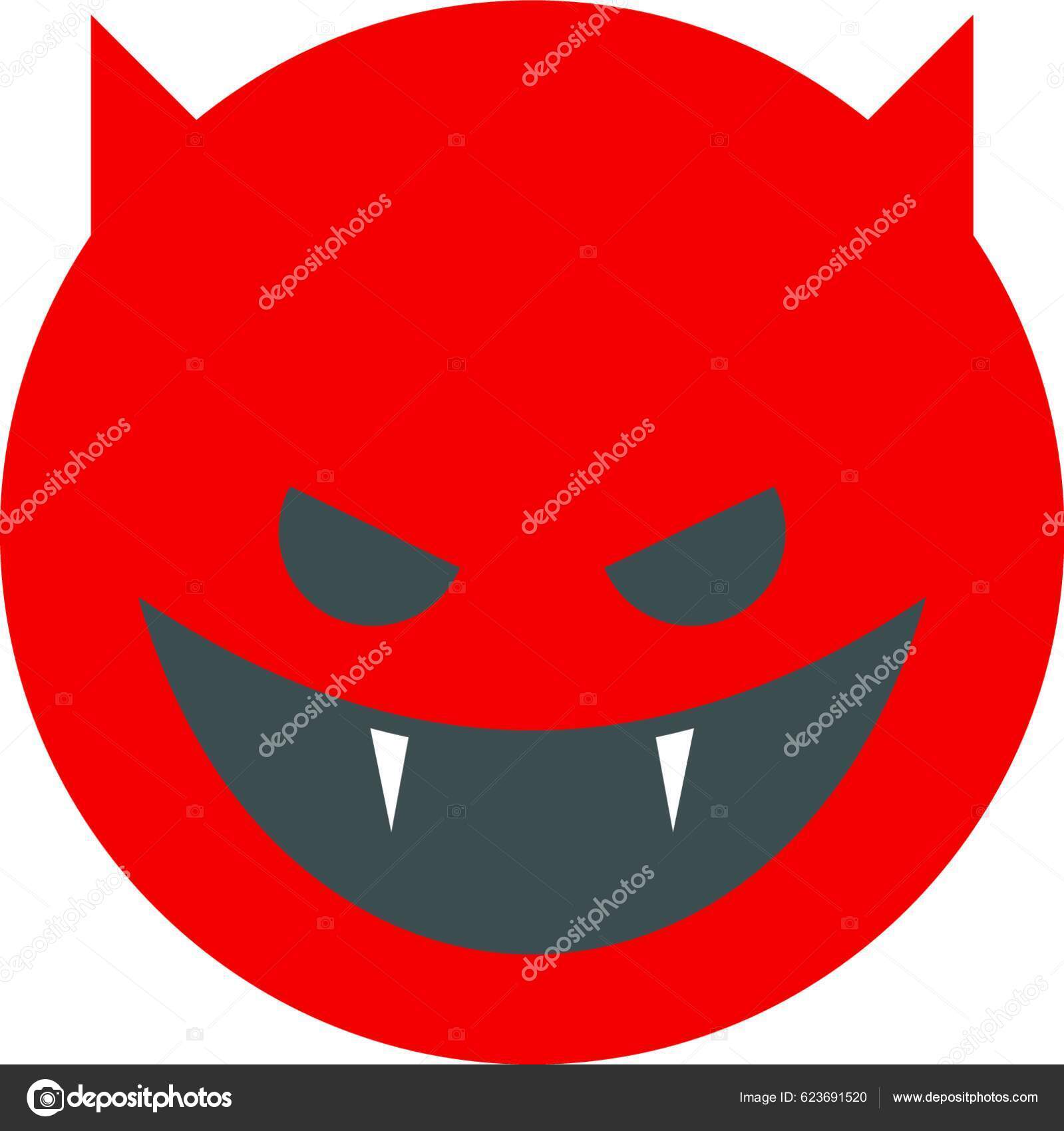 Red Devil Face Evil Emoji Naughty Symbol Stock Vector Image by ©YAY