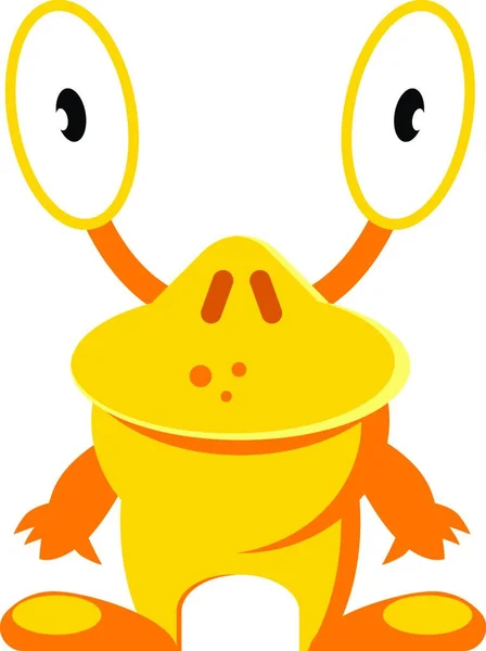 Space Alien Big Eye Monster Cute Mascot — Vettoriale Stock