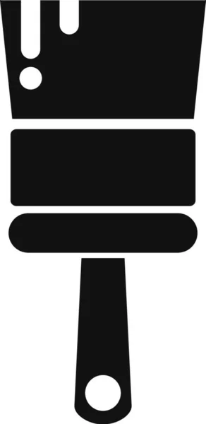 Иконка Кисти Настенный Украшающий Символ Строительный Инструмент — стоковый вектор
