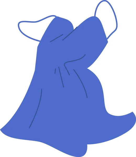 Vestido Azul Amassado Pano Sujo Tecido Enrugado —  Vetores de Stock